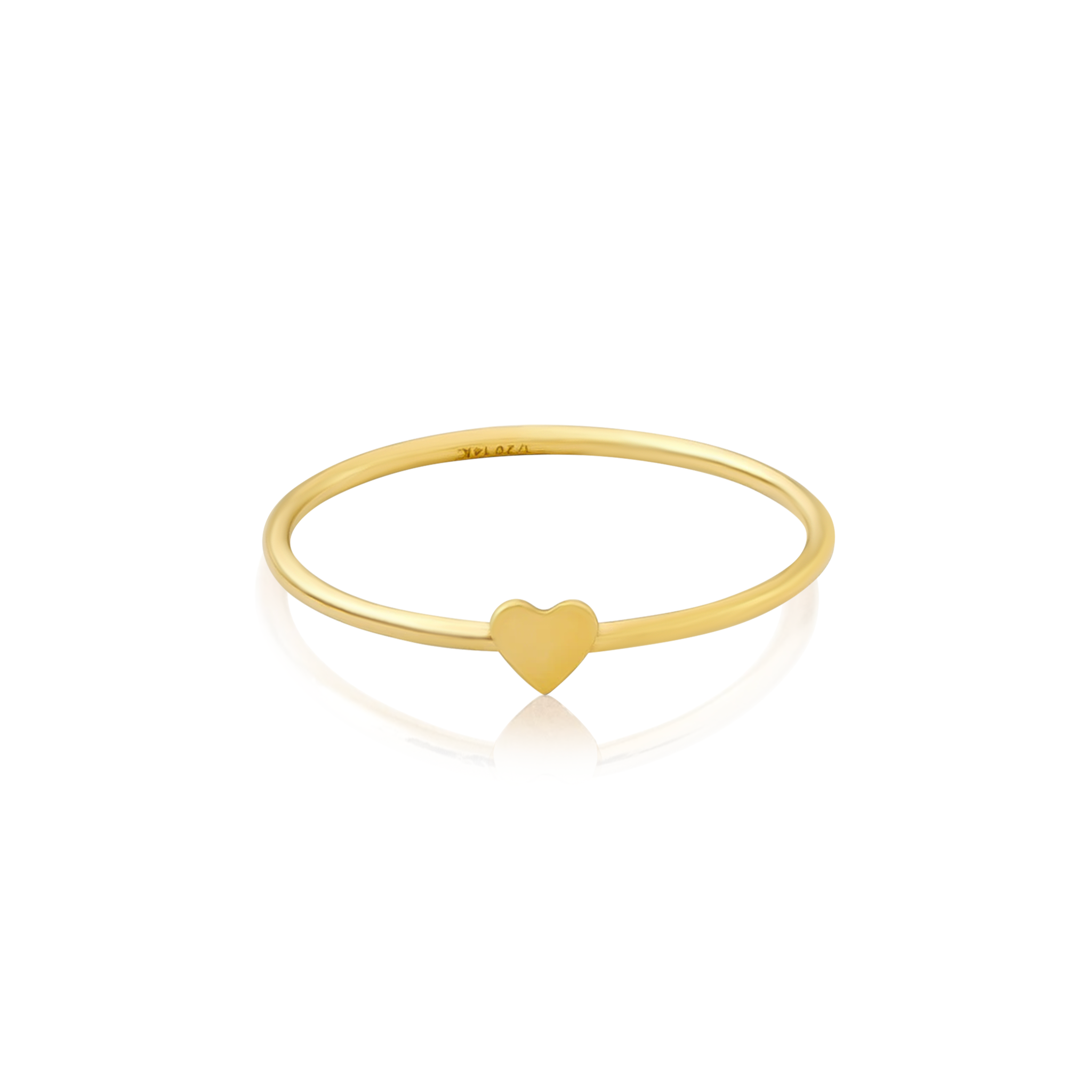 Dainty gold deals heart ring