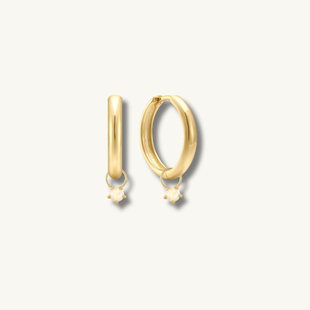 14k gold hoop earring charms