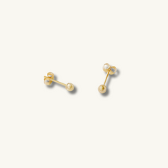 14K SOLID GOLD BALL STUDS