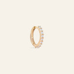 14k Solid Gold Opal Huggies Kate Gates Jewelry