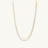18k dainty gold necklace