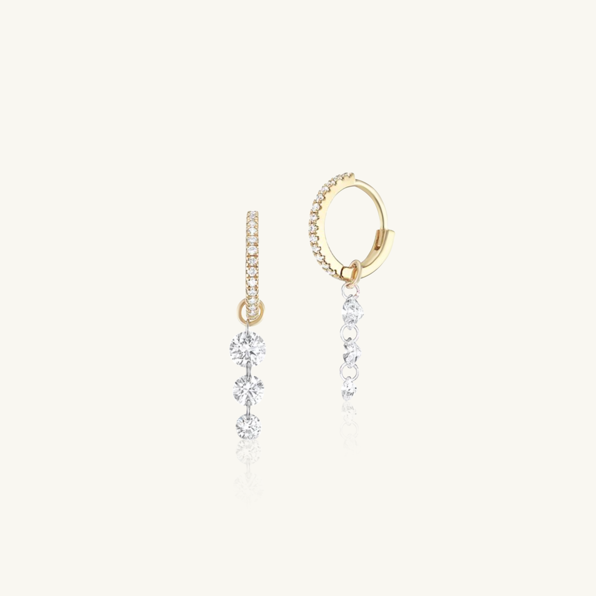 gold drop earrings