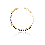 Layla Black Beaded Bracelet Kate Gates Jewelry