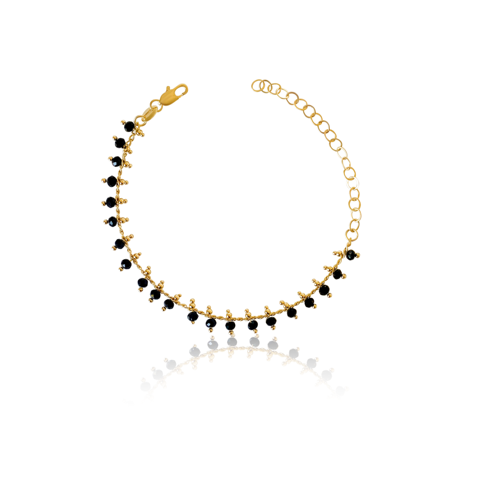 Layla Black Beaded Bracelet Kate Gates Jewelry