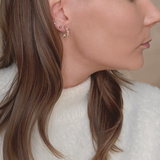 Blakely Bezel Hoops Kate Gates Jewelry