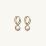 Shell Pearl Hoops Kate Gates Jewelry