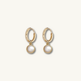 Shell Pearl Hoops Kate Gates Jewelry