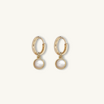 Shell Pearl Hoops Kate Gates Jewelry