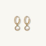 Shell Pearl Hoops Kate Gates Jewelry