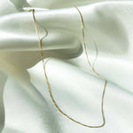 Gold box chain necklace