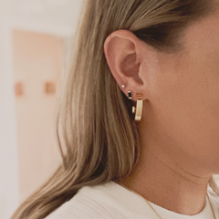 Layla Black Baguette Studs Kate Gates Jewelry