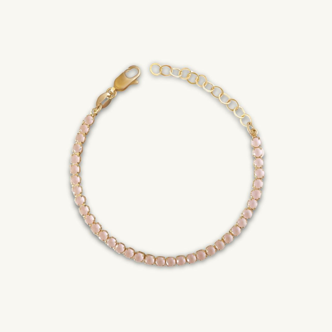 Blush pink tennis bracelet