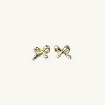 bow earrings gold