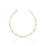 Gold Opal Bracelet Shimmering in Light