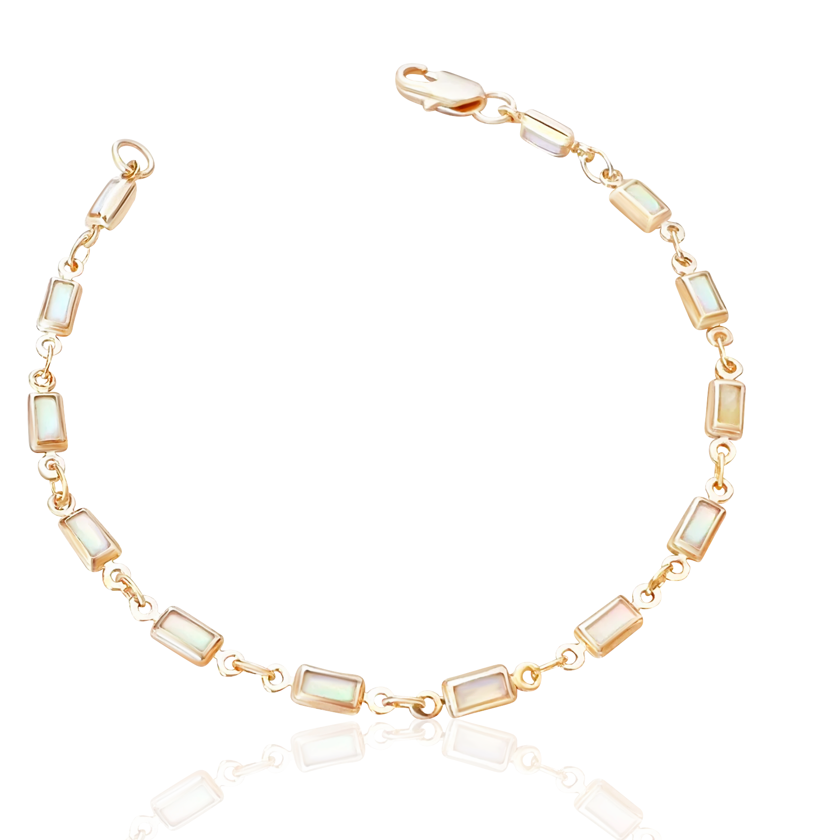 Elegant Gold Opal Bracelet