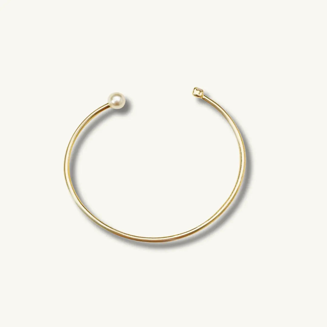 tarnish free pearl cuff bracelet