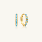 Turquoise Huggie Earrings
