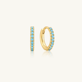Turquoise Huggie Earrings