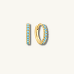 Turquoise Huggie Earrings