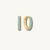 Turquoise Huggie Earrings