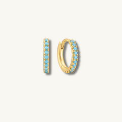 Turquoise Huggie Earrings