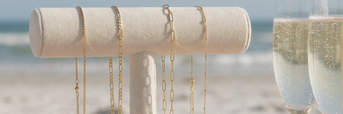 gold anklet jewelry from kate gates jewelry