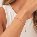 Coral Beaded Bracelet