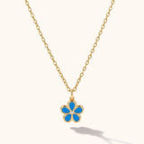 Delilah Blue Daisy Necklace