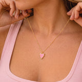 Tatum Pink Heart Necklace