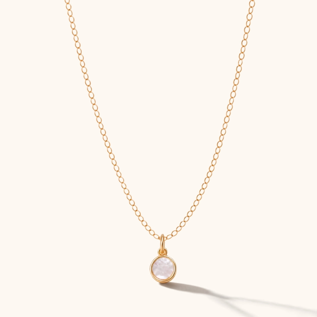 14k gold filled mother of pearl pendant necklace