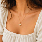 opal pendant necklace in 14k gold filled