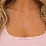 Tatum Pink Heart Necklace