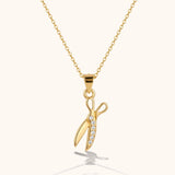 Stylist Gold Scissors Necklace