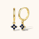Navy Blue Clover Hoops