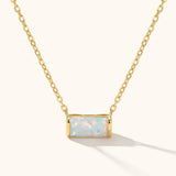Gold Opal Pendant Necklace