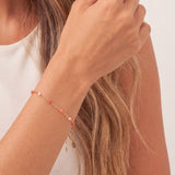 Coral Beaded Bracelet