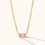 Rosie Pink Baguette Necklace