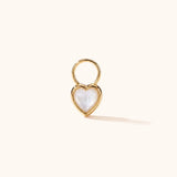 Mother of Pearl Heart Earring Charm