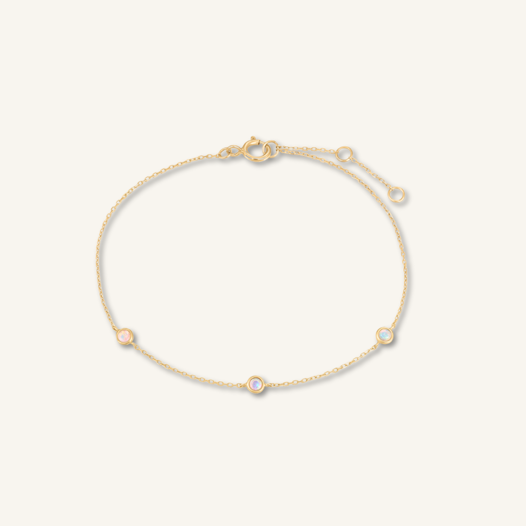 14k Solid Gold Opal Bracelet – Kate Gates Jewelry