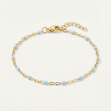 Blue Enamel Beaded Bracelet