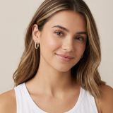 Mini CZ Gold Hoop Earrings