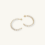 18K GOLD FILLED PEARL HOOPS