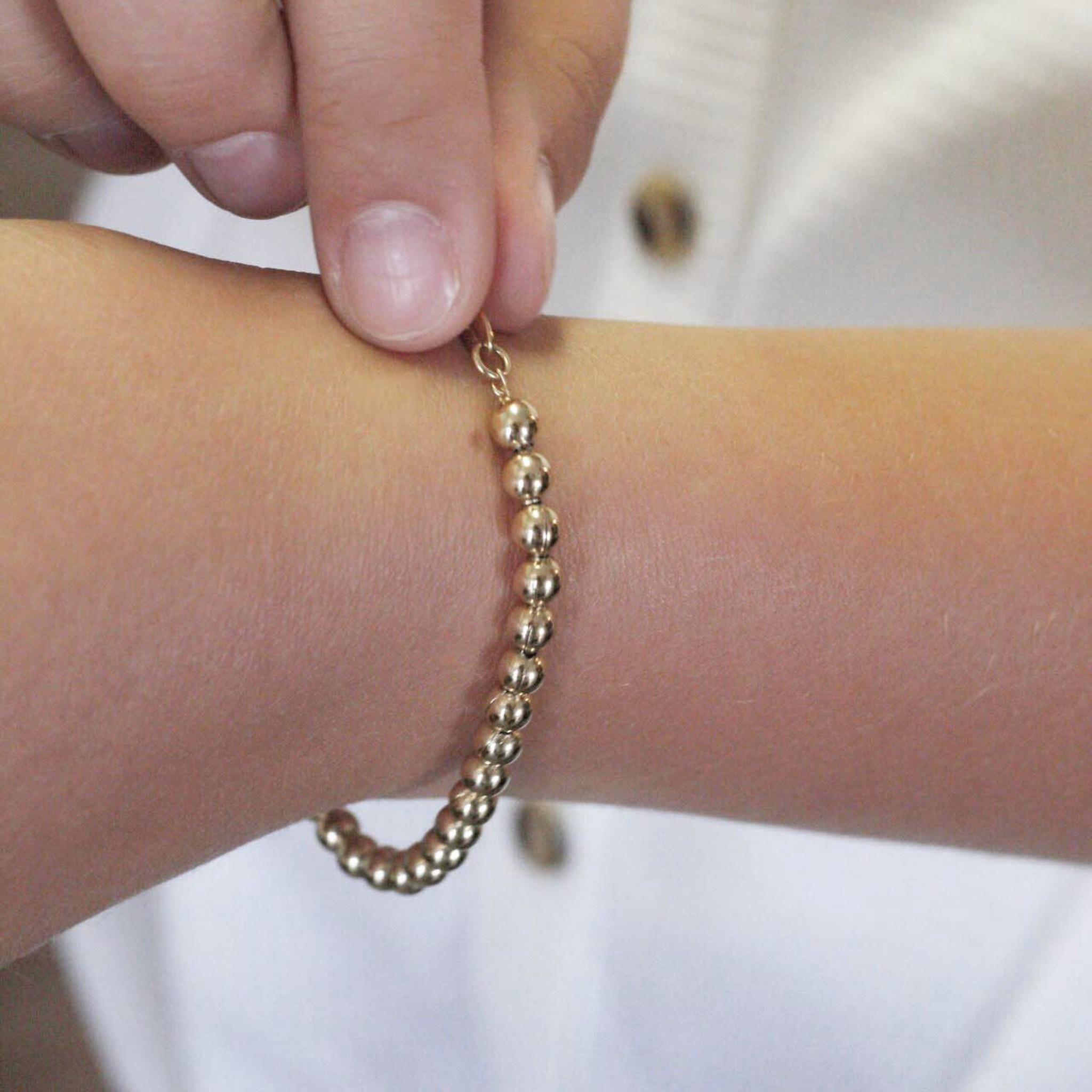 Catie 18K Gold Filled Beaded Bracelet - Kate Gates Jewelry
