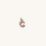 Pink Initial Necklace