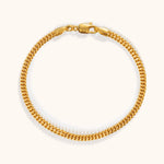 18k gold filled curb chain tarnish free bracelet