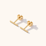 18k gold filled dainty bar studs