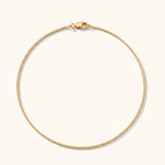 18k gold filled dainty box chain necklace