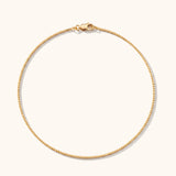 18k gold filled dainty box chain necklace