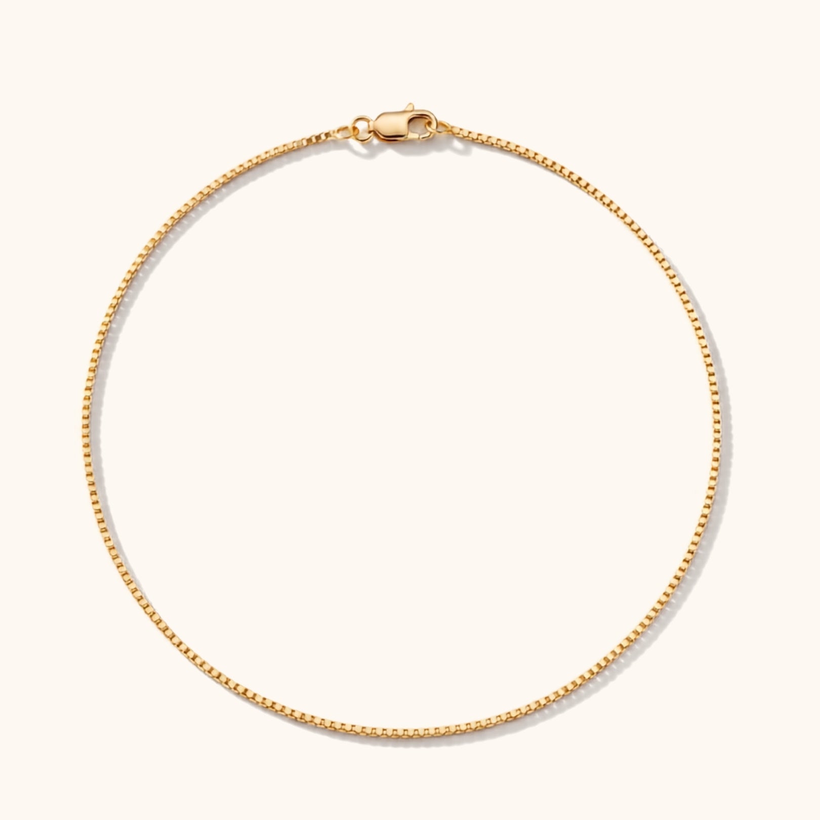18k gold filled dainty box chain necklace