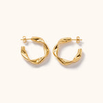 18k gold hoop earrings
